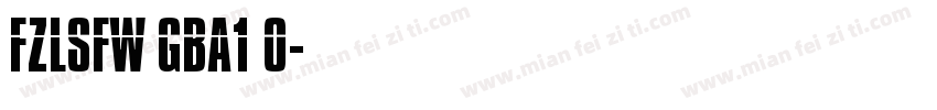 FZLSFW GBA1 0字体转换